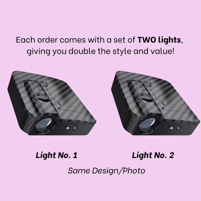 2 Pieces of The Dreamy Lights - Wireless Custom Car Door Projector